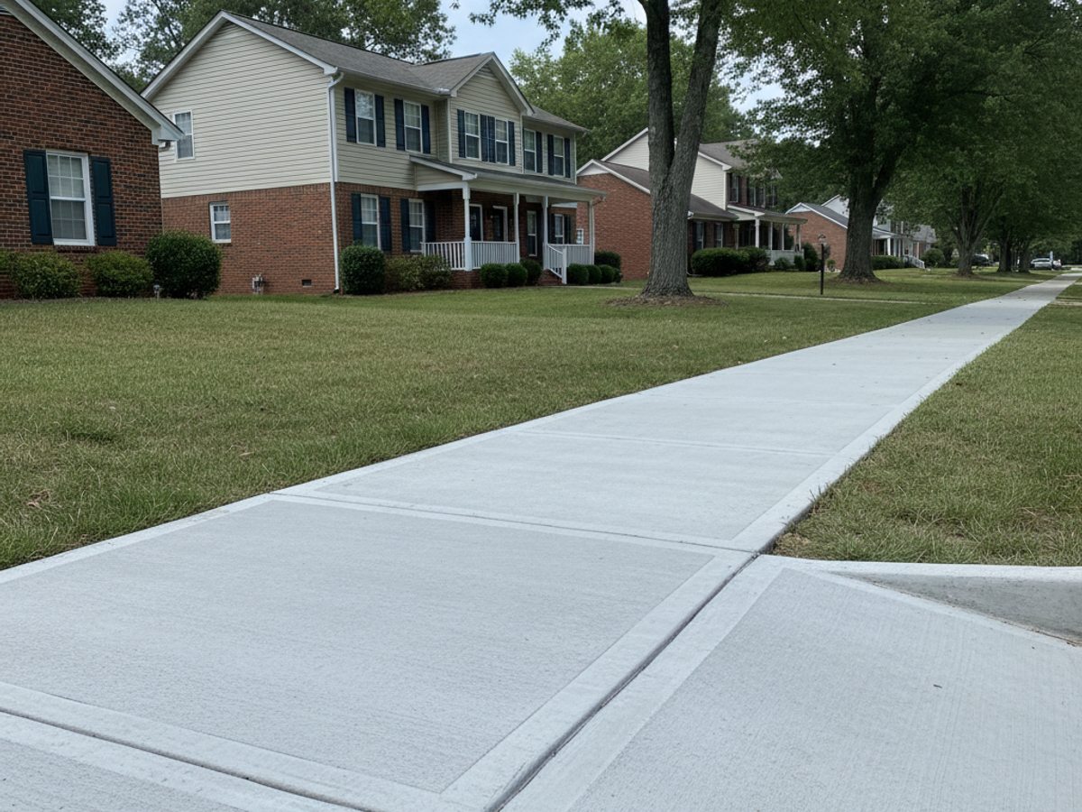 Concrete Walkways & Sidewalks completed by Champion Concrete Solutions in Mechanicsville, VA