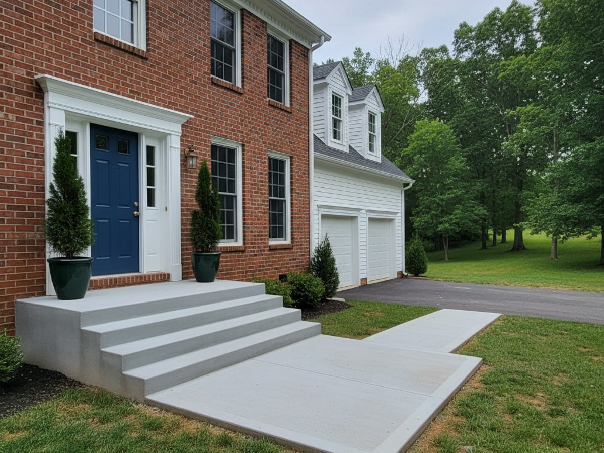 Concrete Steps & Porches completed by Champion Concrete Solutions in Hopewell, VA